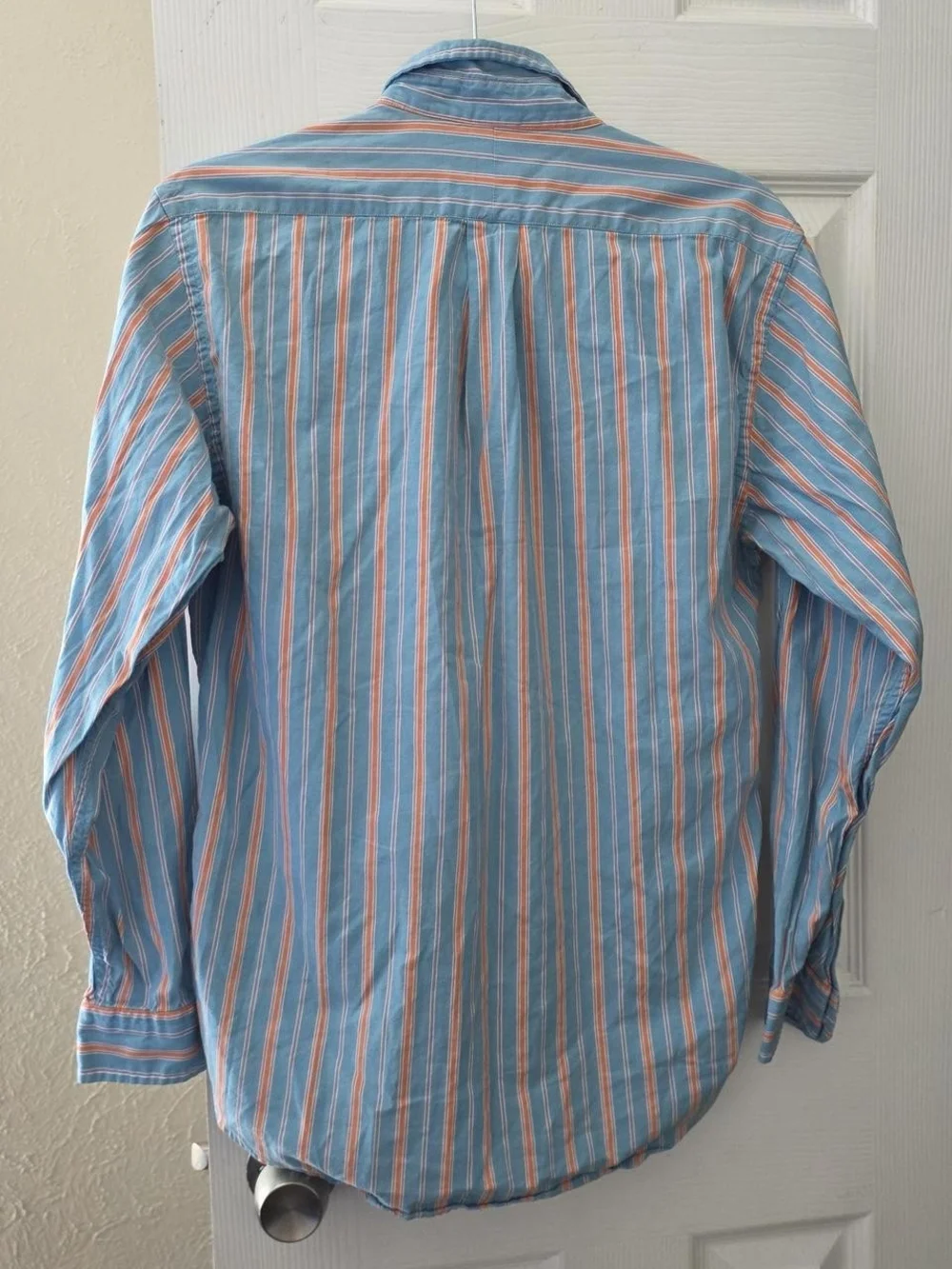 Ralph Lauren Light Blue & Orange Striped Button-Down Shirt